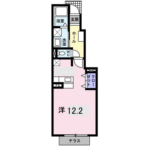 鹿児島市吉野のアパートの間取り