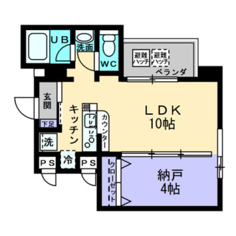 コリドール中央の間取り