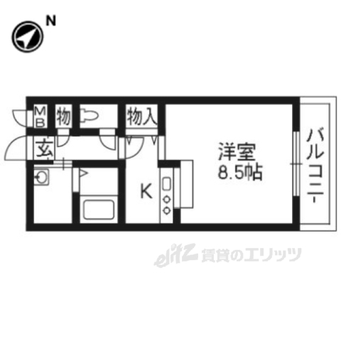 グランシャリオ長尾１の間取り