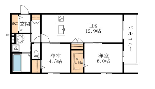 （仮称）北越谷4丁目メゾンの間取り