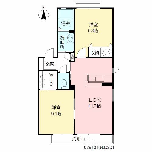 サザンクロス出水　Ｂ棟の間取り