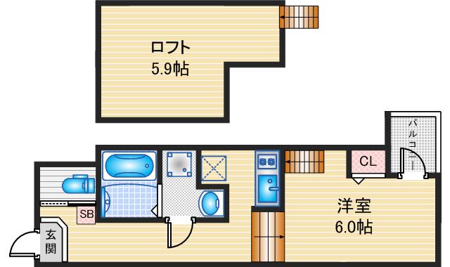 ハーモニーテラス神前Vの間取り