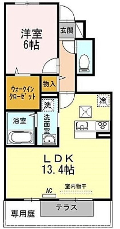 高松市香南町由佐のアパートの間取り