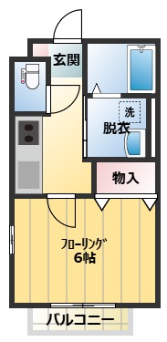 横須賀市小矢部のアパートの間取り