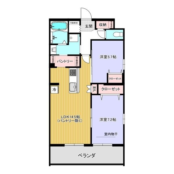 名古屋市緑区滝ノ水のマンションの間取り