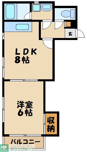 相模原市中央区千代田のマンションの間取り