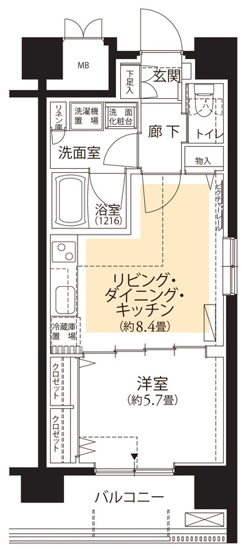 フロール横浜三ッ沢の間取り