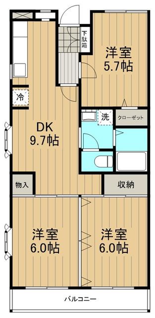 シャトー雪ノ下の間取り