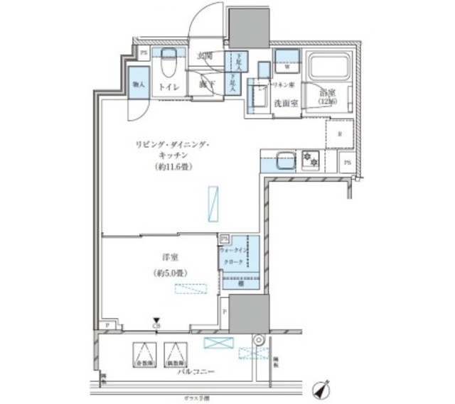 パークアクシス五反田スカイタワーの間取り写真
