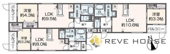 ＪＲ鹿児島本線 箱崎駅 徒歩5分 3階建 築2年の間取り写真