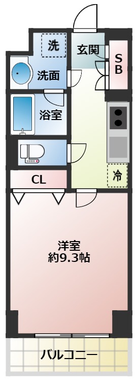 エスリード長堀タワーの間取り写真