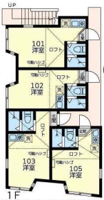 ユナイト東門前ヨークストリートの間取り写真