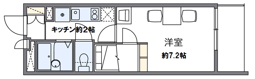 レオパレスアビタシオン焼山沖田の間取り