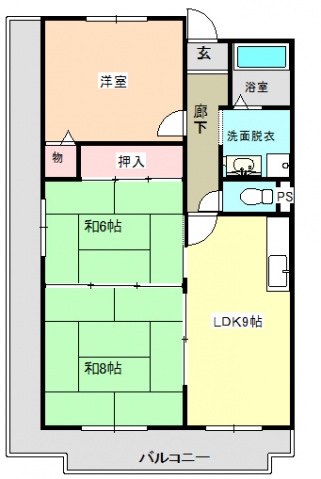 エクセル赤松の間取り