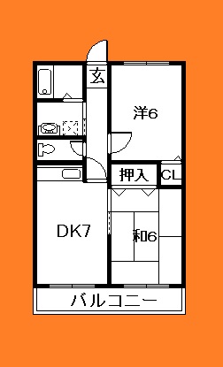 市川市柏井町のアパートの間取り