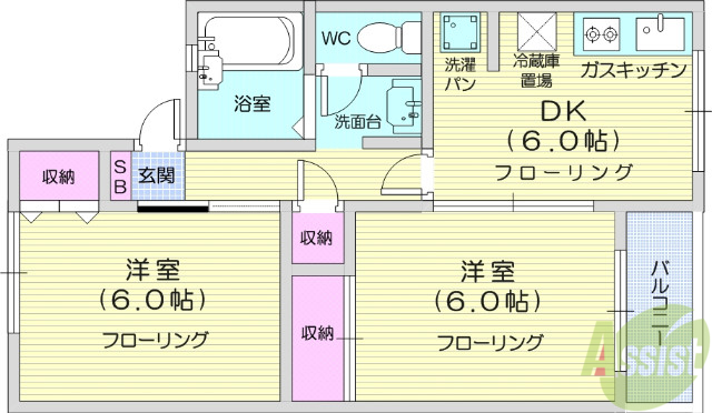 【パルデンス台原の間取り】