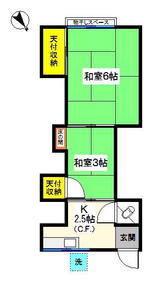 【横浜市保土ケ谷区上星川のアパートの間取り】