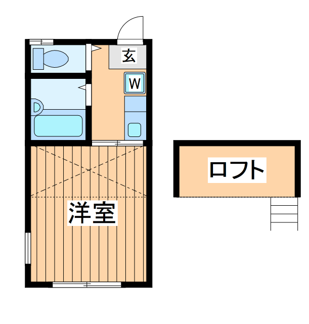神奈川県相模原市南区上鶴間本町６（アパート）の賃貸物件の間取り