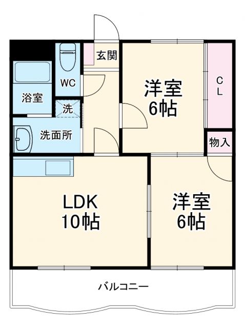 静岡県浜松市中央区幸２の賃貸マンションの間取り