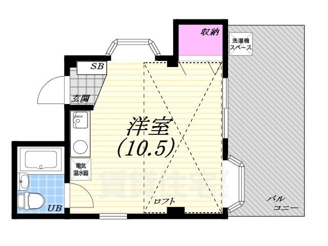 西宮市平松町のアパートの間取り