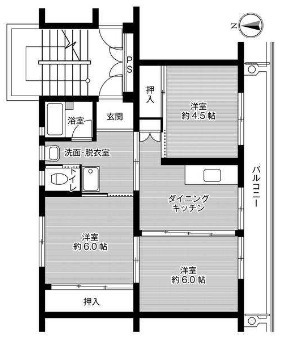 米子市永江のマンションの間取り