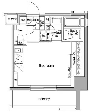 【北区中里のマンションの間取り】