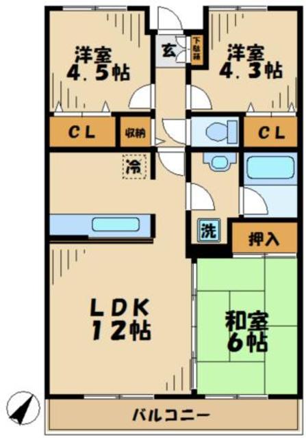 ピースフルタウン栗木台の間取り