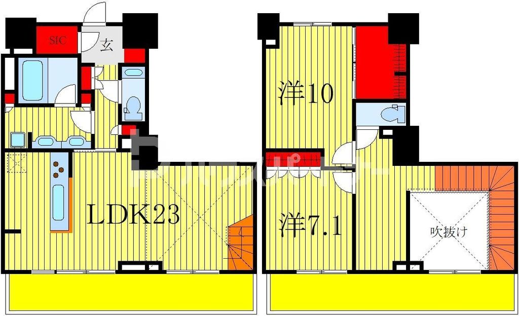 柏市若柴のマンションの間取り