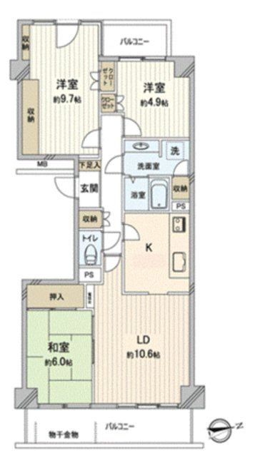 南の街７号館の間取り