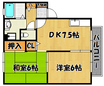 【三木市大村のアパートの間取り】