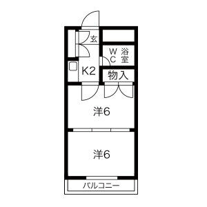 プリンセス名駅西の間取り