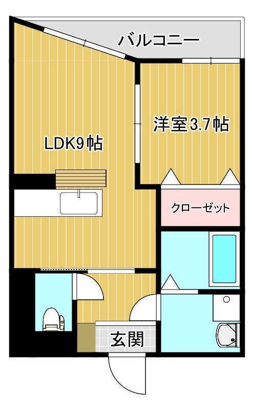 鹿児島市春日町のマンションの間取り