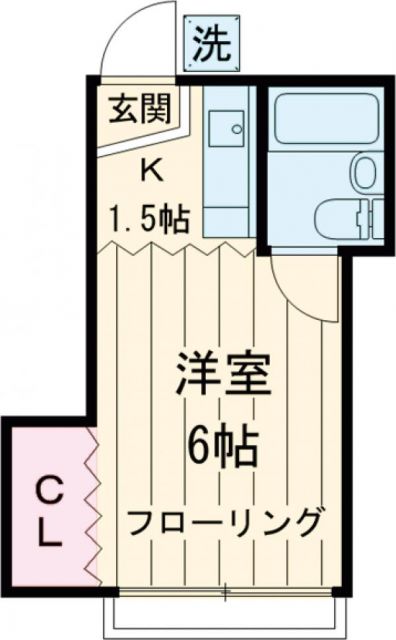 大田区北馬込のアパートの間取り