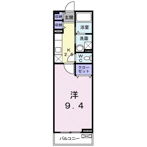 御坊市湯川町財部のアパートの間取り