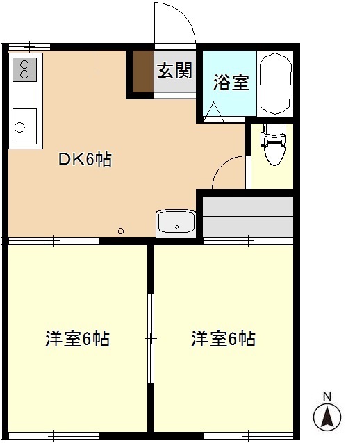 メゾンまつのきAの間取り