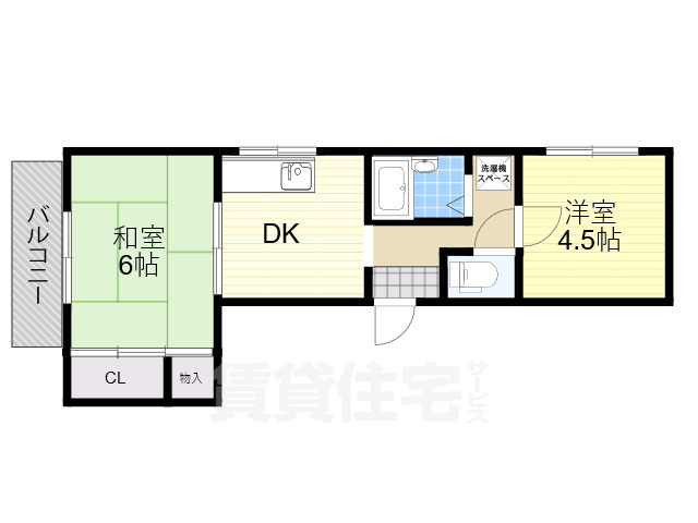 茨木市総持寺駅前町のマンションの間取り