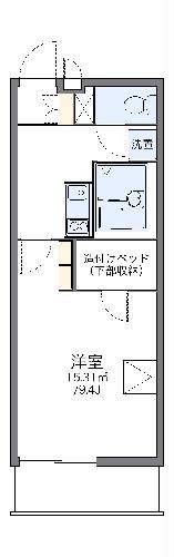 レオパレス紫峰ヶ丘Iの間取り