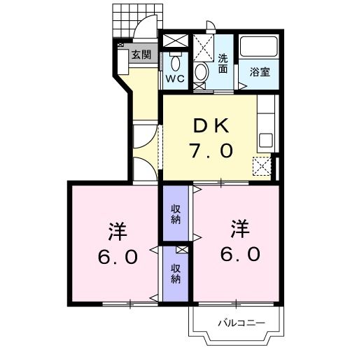 サニーコート安曇野　Ｂの間取り