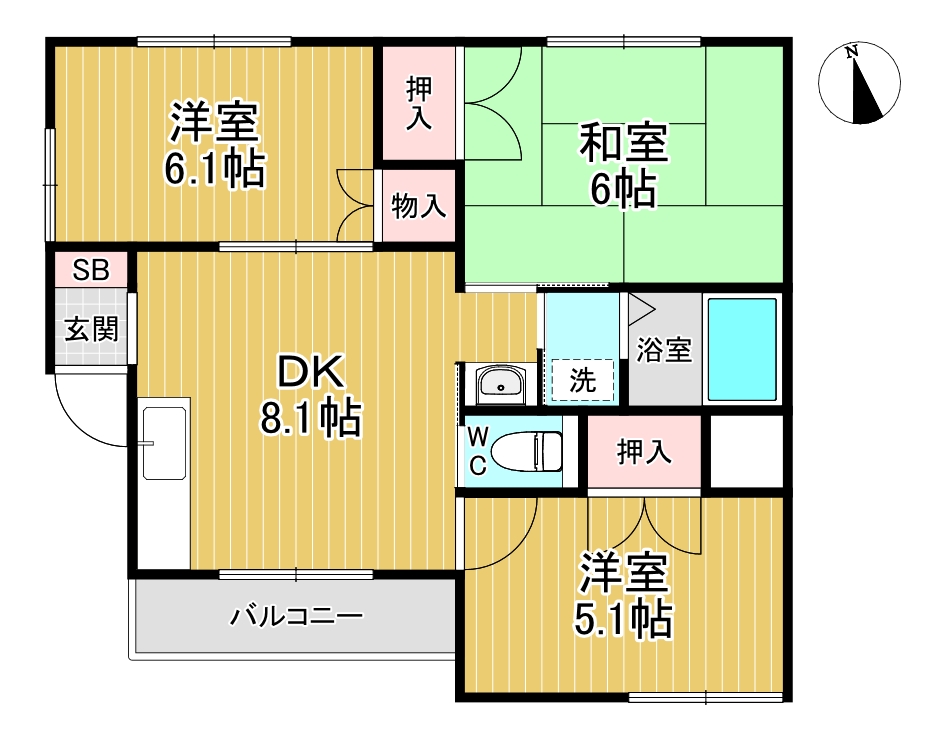 まるたか観光みのりテラスハウスの間取り