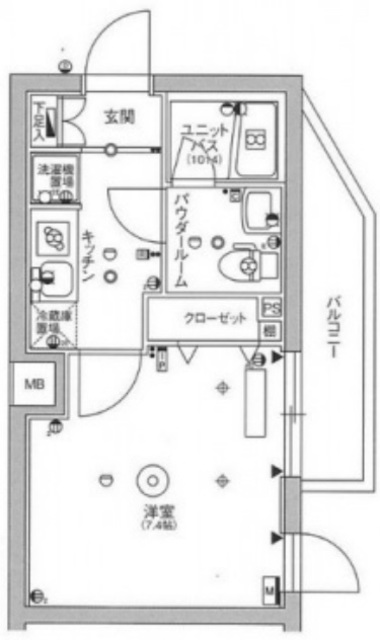 スカイコート品川パークサイドIIIの間取り