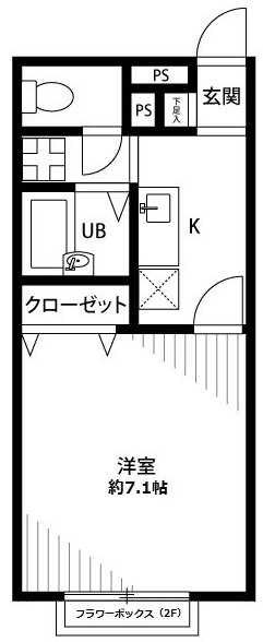 北足立郡伊奈町中央のアパートの間取り