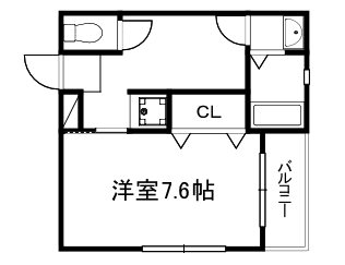 京都市下京区坊門町のマンションの間取り