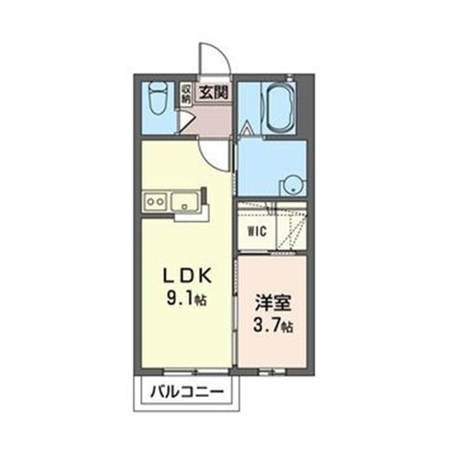 前橋市幸塚町のアパートの間取り