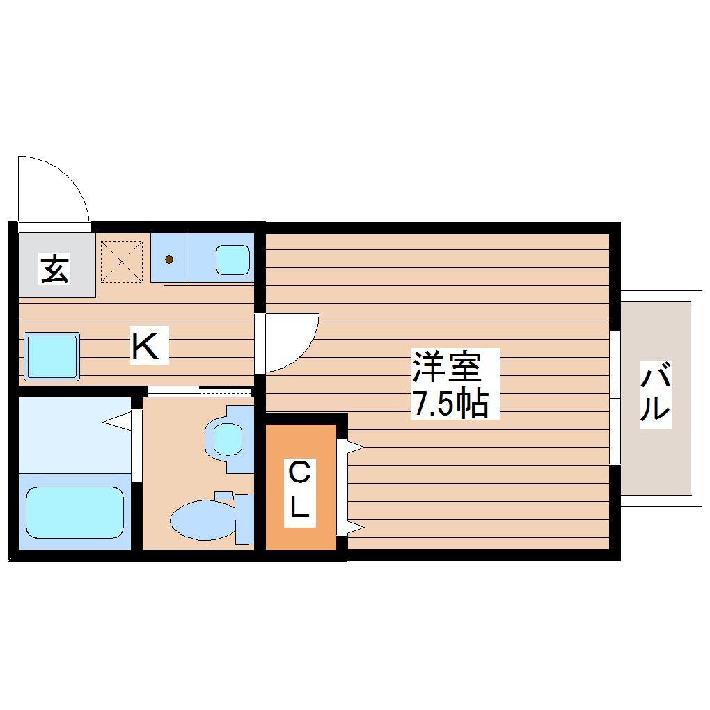 アスコット連坊駅前Iの間取り