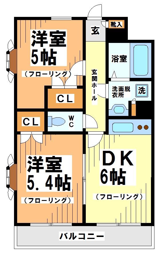 【世田谷区赤堤のマンションの間取り】