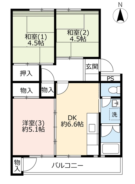 ＵＲ車返の間取り