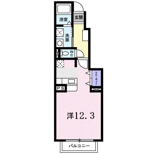 鹿児島市下田町のアパートの間取り