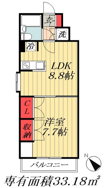 【浦安市富士見のマンションの間取り】