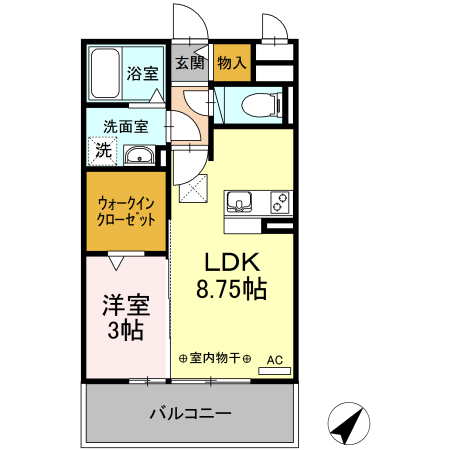 春日井市春見町のアパートの間取り