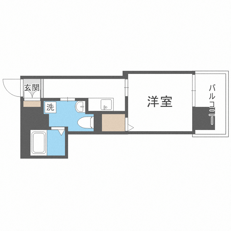 札幌市中央区南一条東のマンションの間取り